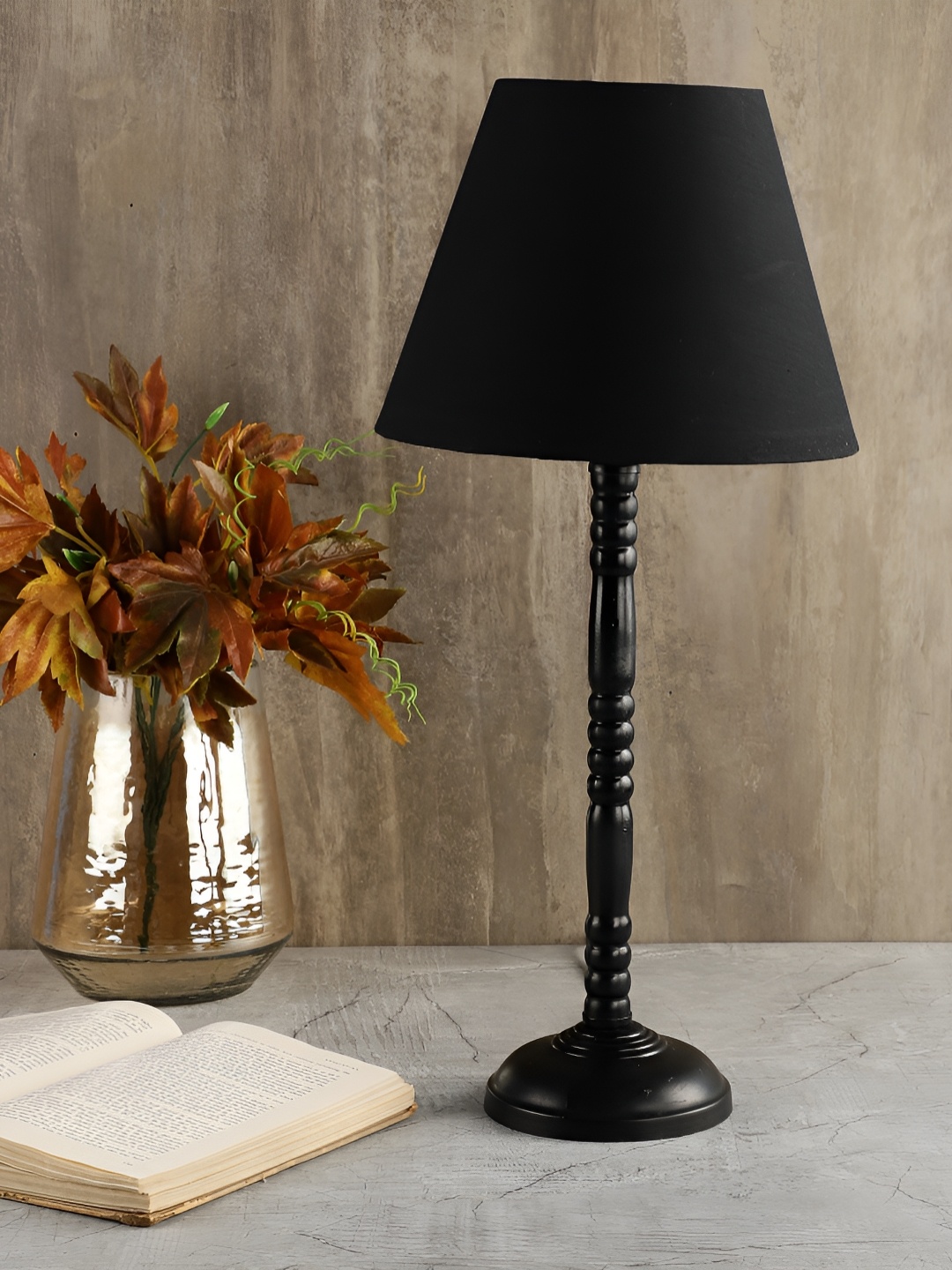 BTR CRAFTS Black Metal Contemporary Table Lamp with Shade