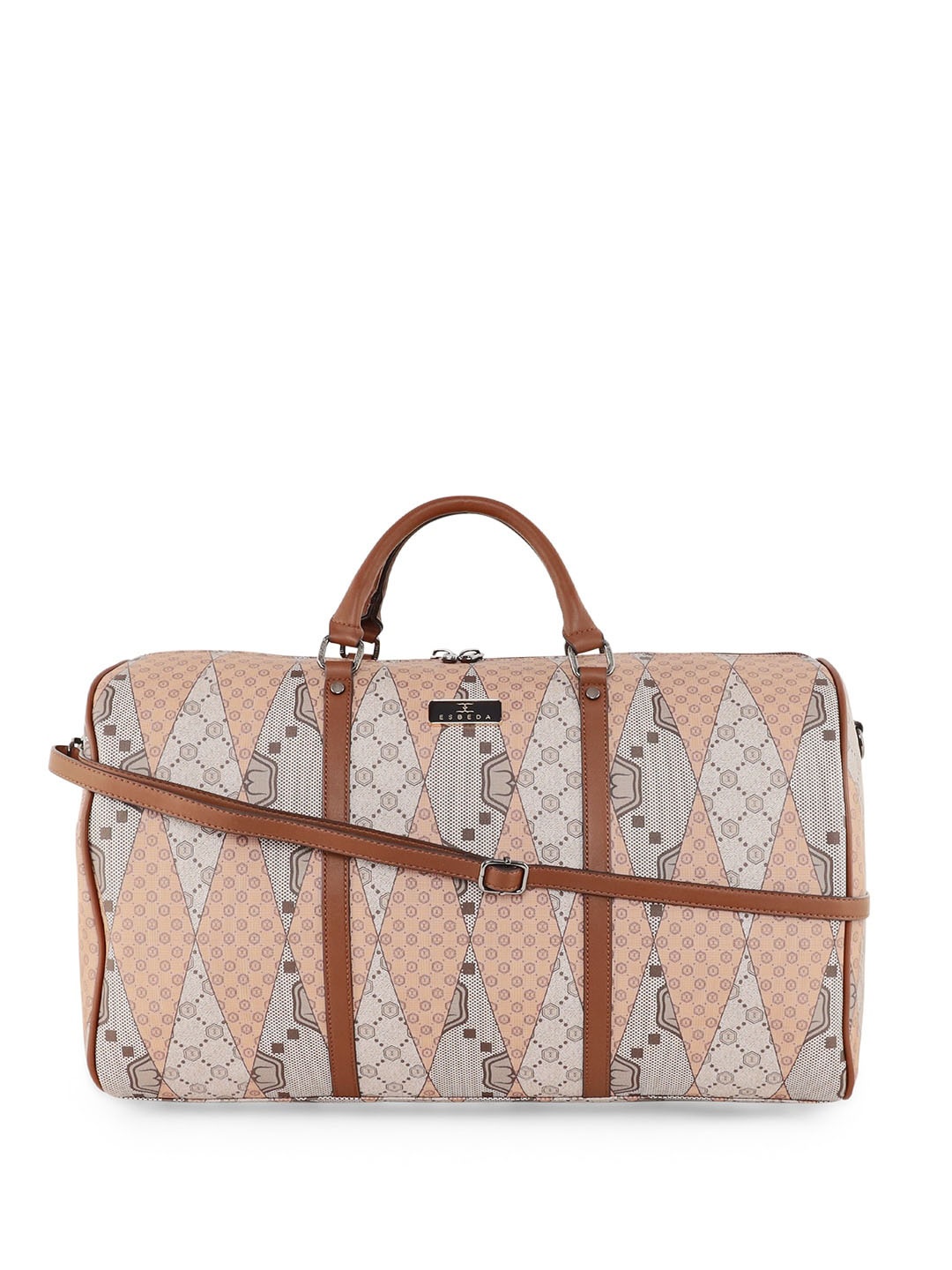 

ESBEDA Unisex Printed Travel Duffle Bag, Tan