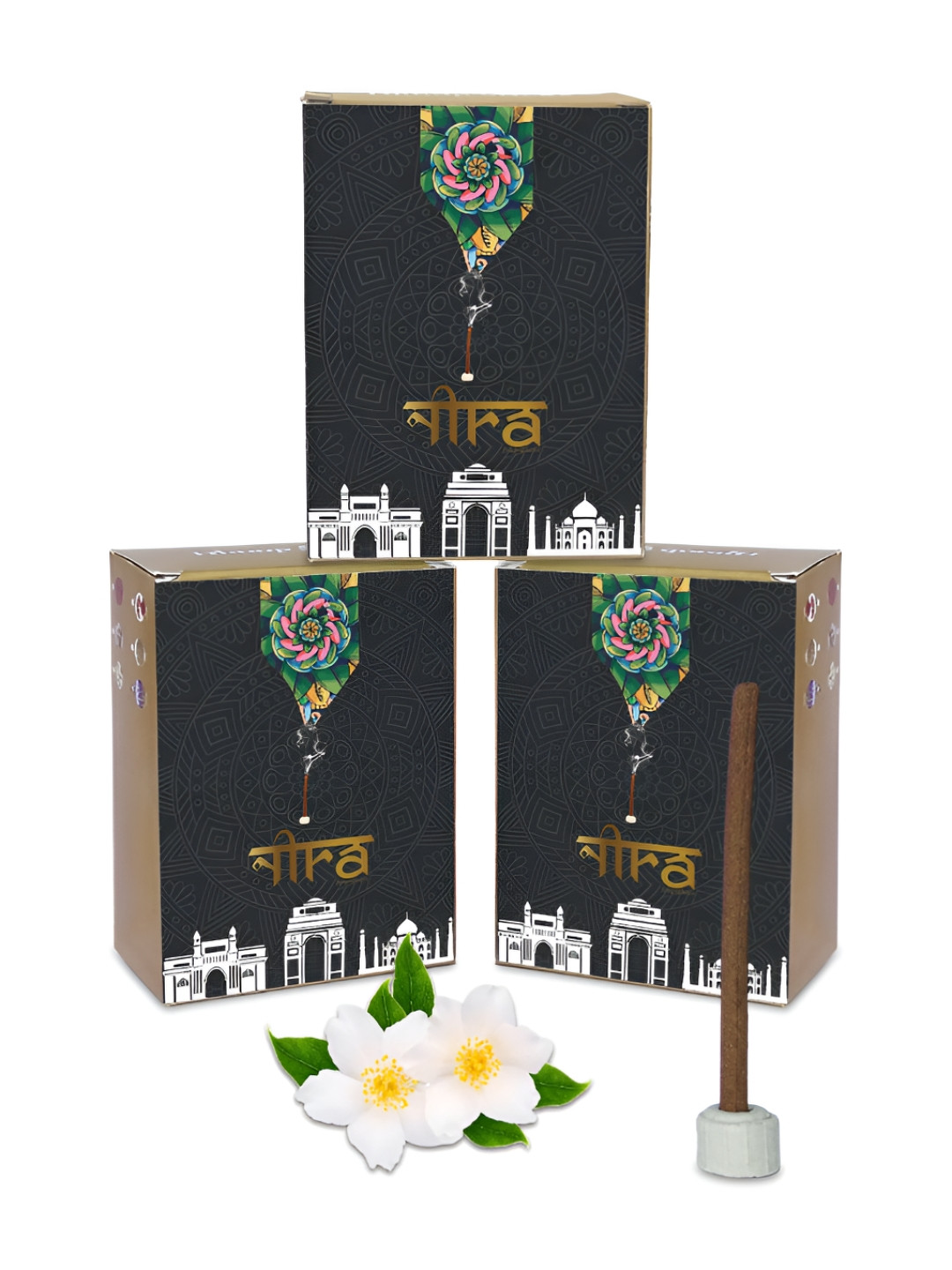 

Nira Fragrances Brown 3 Pieces Pure Cow Dung Jasmine Dhoop Sticks