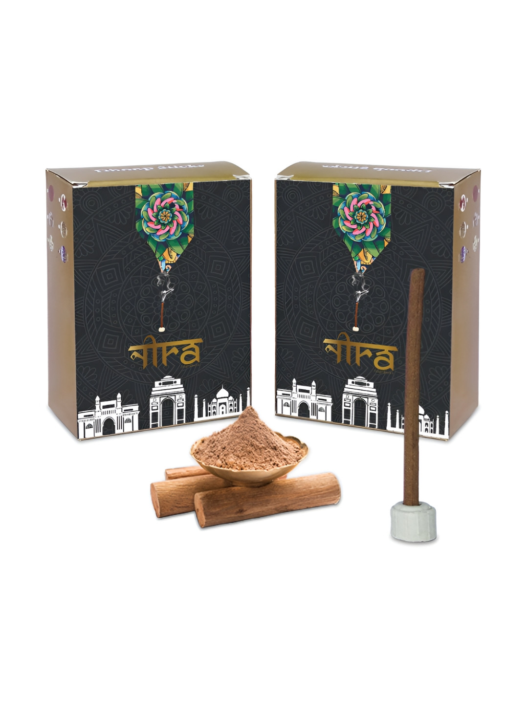 

Nira Fragrances Brown 2 Pieces Pure Cow Dung Sandalwood Dhoop Cone