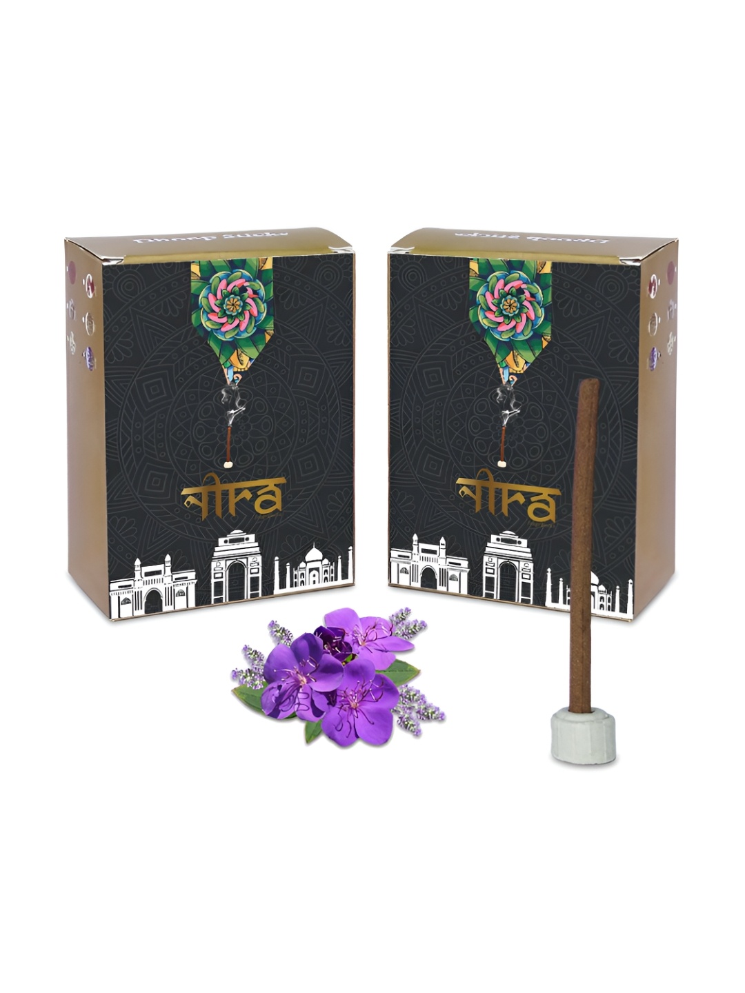 

Nira Fragrances Brown 2 Pieces Pure Cow Dung Lavender Dhoop Cone