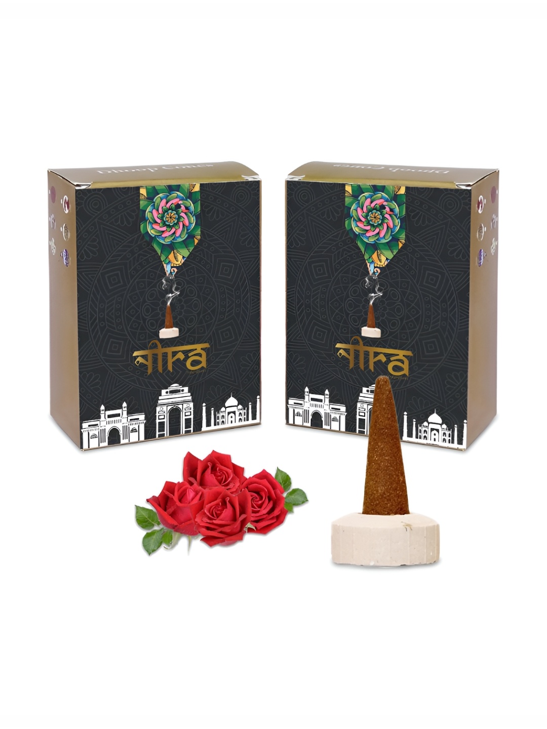 

Nira Fragrances Brown 2 Pieces Pure Cow Dung Jasmine Dhoop Sticks