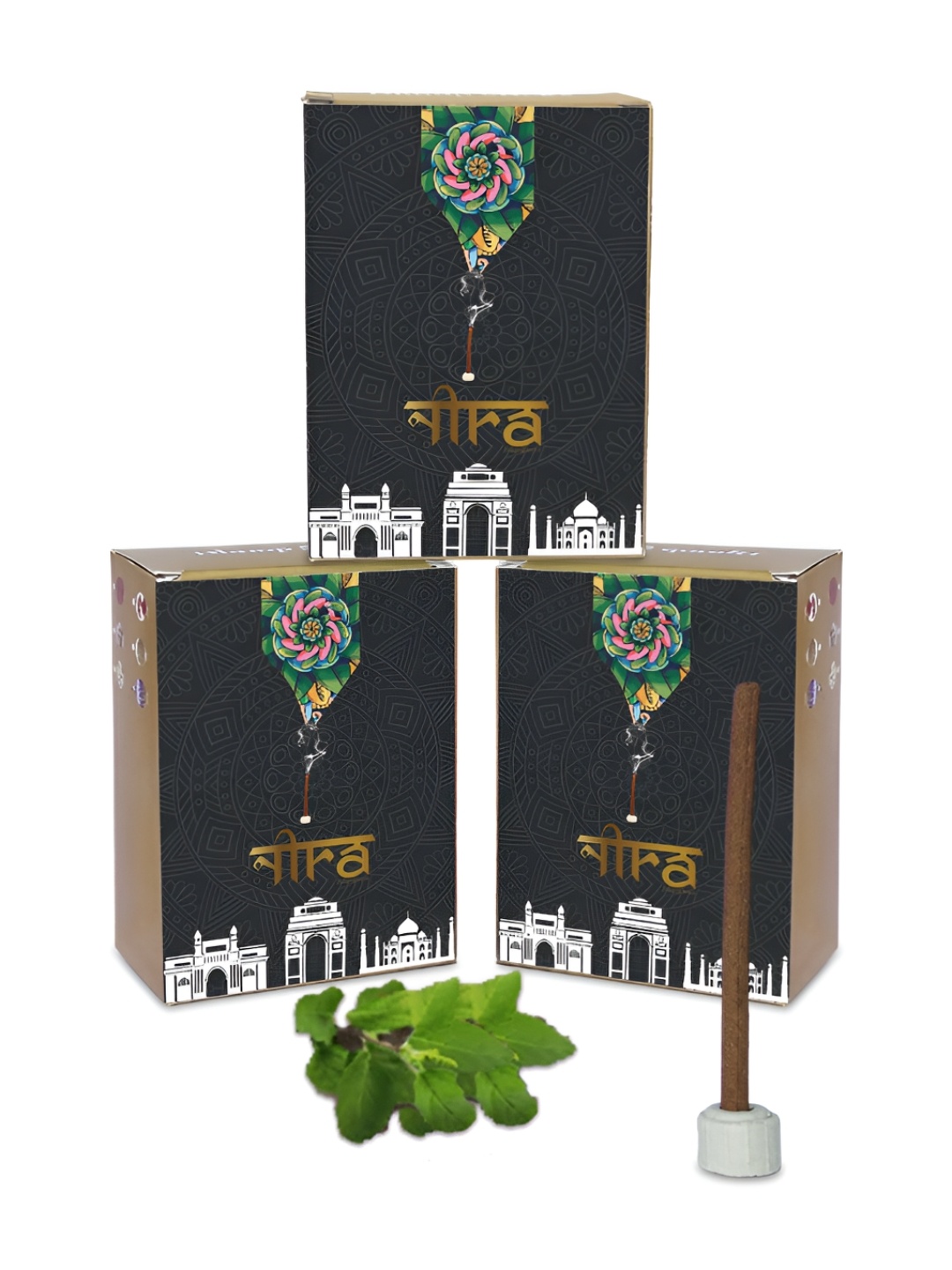 

Nira Fragrances Brown 3 Pieces Pure Cow Dung Haven Dhoop Sticks