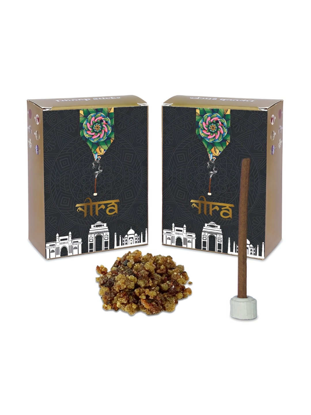 

Nira Fragrances Brown 2 Pieces Pure Cow Dung Guggal Dhoop Cone