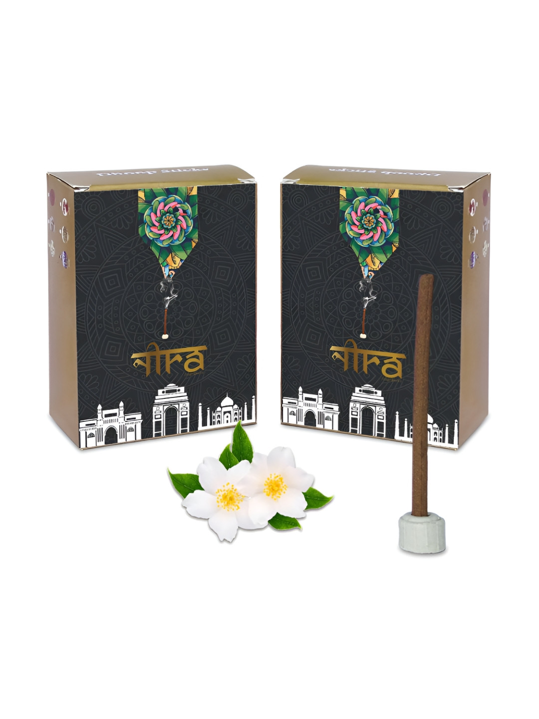 

Nira Fragrances Brown 2 Pieces Pure Cow Dung Jasmine Dhoop Sticks