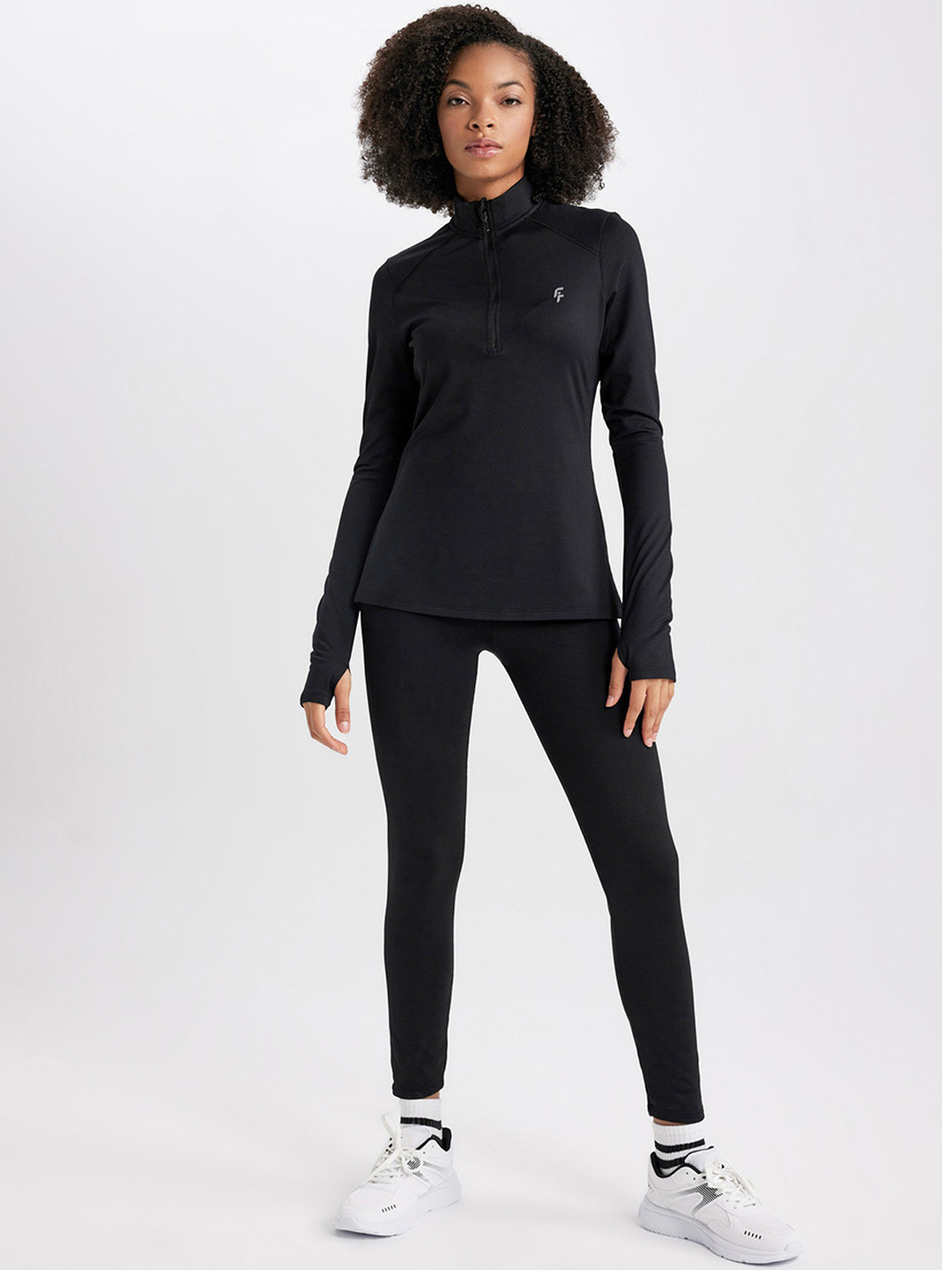

DeFacto High-Rise Ankle-Length Leggings, Black
