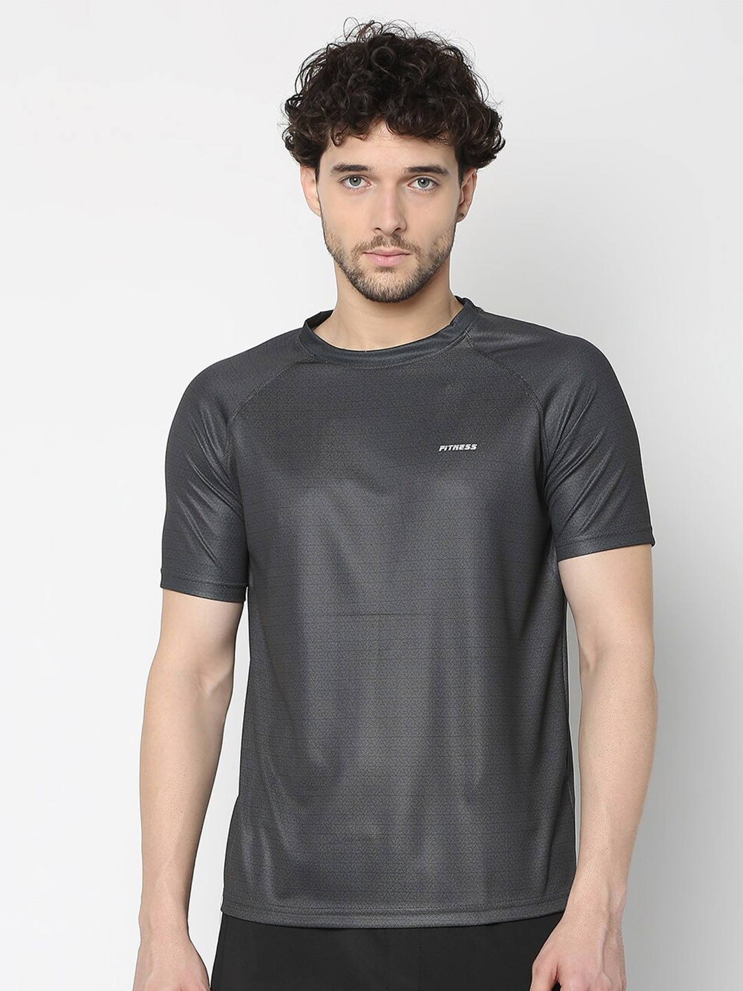 

R&B Round Neck Regular Fit T-shirt, Black
