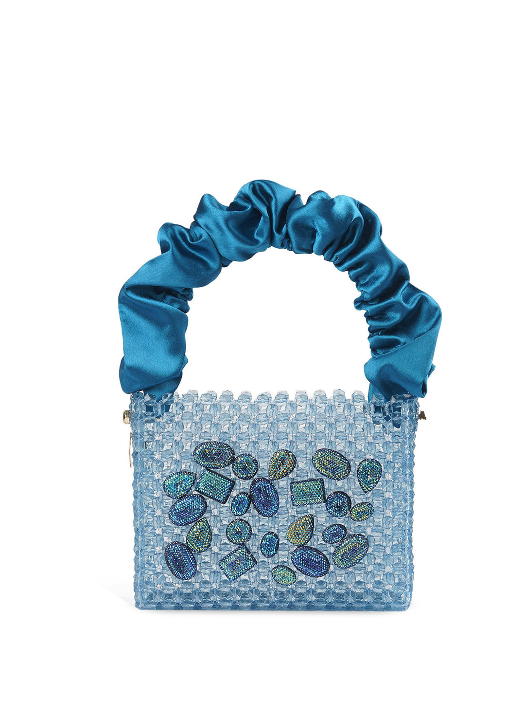 

DEPANO Embellished Acrylic Beaded Handheld Bag, Blue