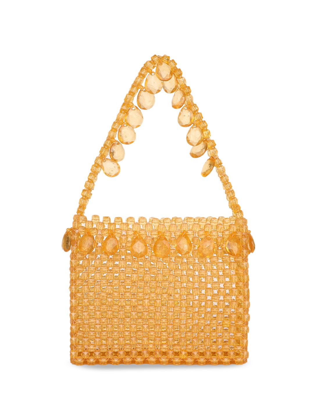 

DEPANO Embellished Acrylic Beaded Handheld Bag, Yellow