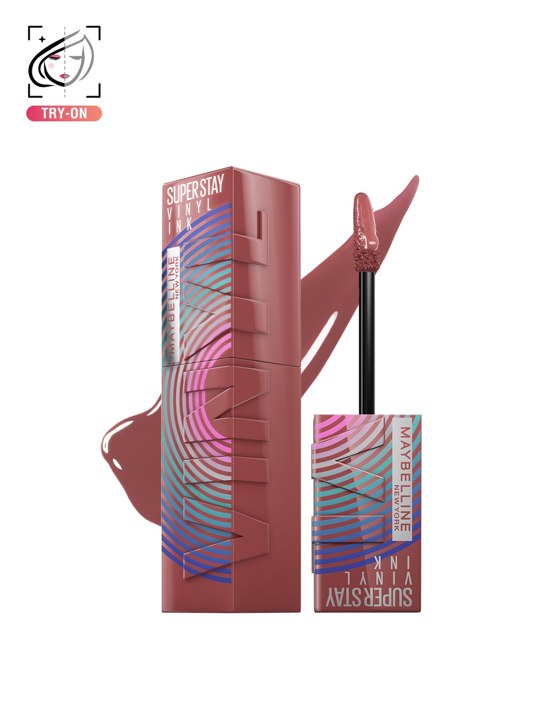 

Maybelline Super Stay Vinyl Ink Music Collection Liquid Lipstick 4.2ml - Moody 70, Nude