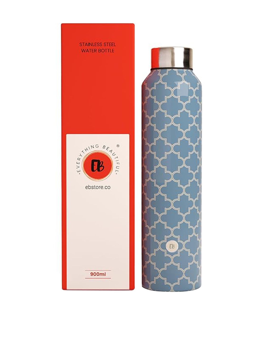 

EB-Everything Beautiful Blue Ethnic Motifs Printed Stainless Steel Water Bottle 1 l