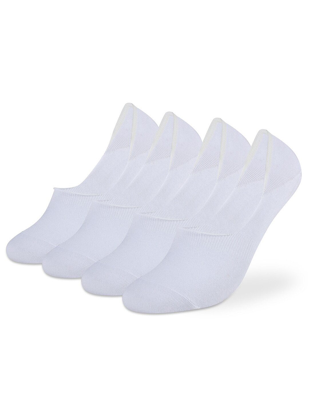 

Supersox Men Pack Of 4 Anti-Slip Pure Cotton Shoe Liners, White