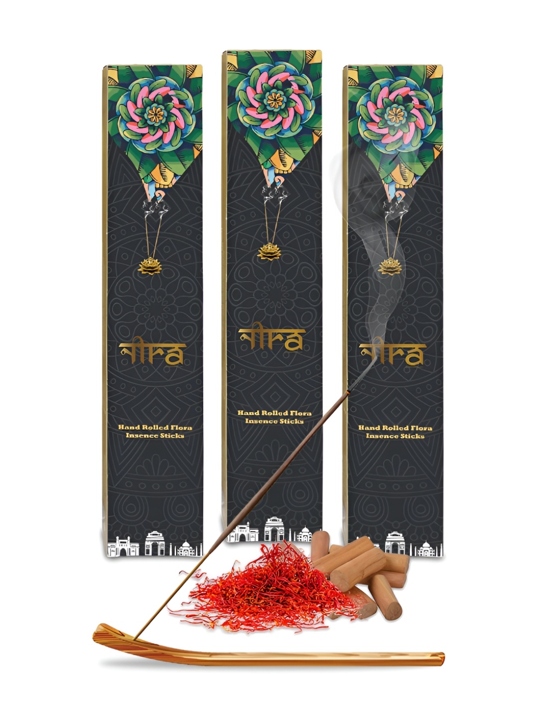 

Nira Fragrances Brown 3 Pieces KesarChandan Incense Stick