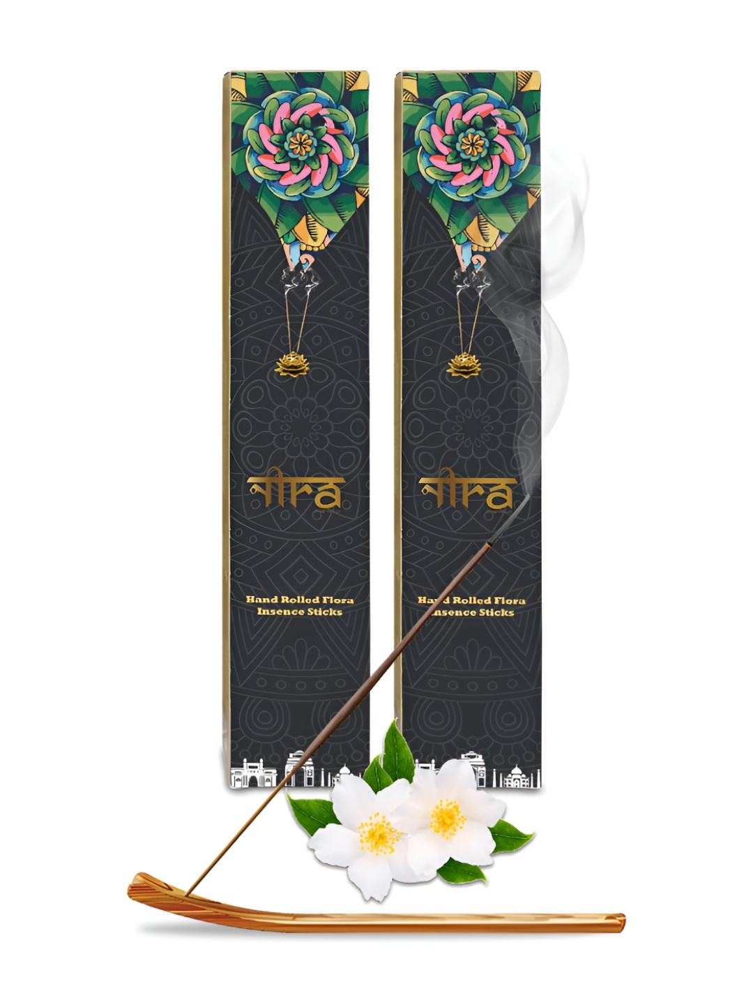 

Nira Fragrances Brown 2 Pieces Pure Cow Dung Jasmine Incense Sticks