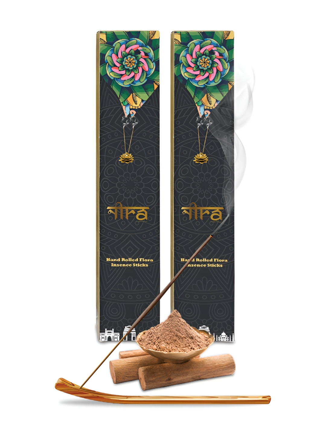 

Nira Fragrances Brown 2 Pieces Pure Cow Dung Sandalwood Incense Sticks