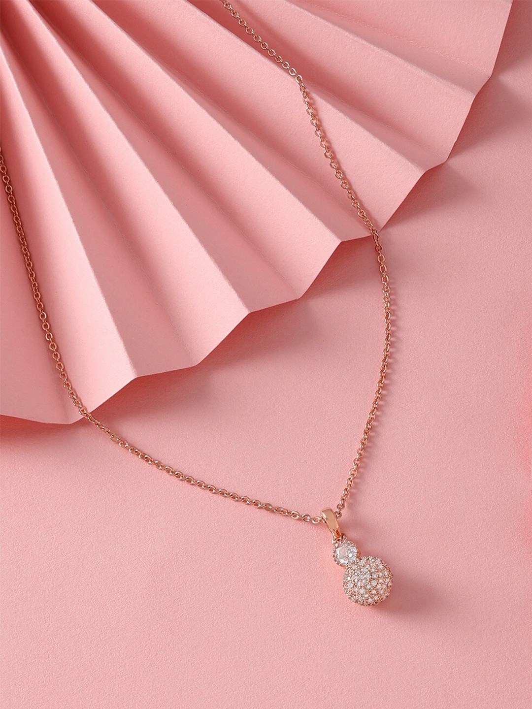 

AMI Rose Gold-Plated Cubic Zirconia Chain