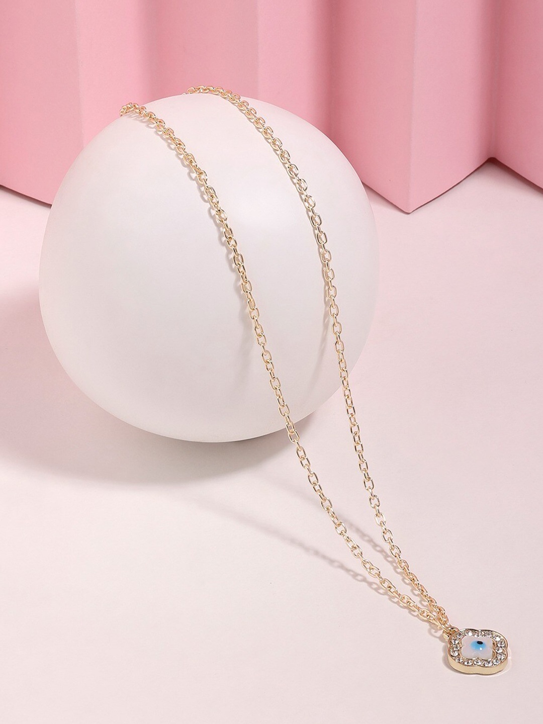 

AMI Gold-Plated Enamelled Stone Studded Chain