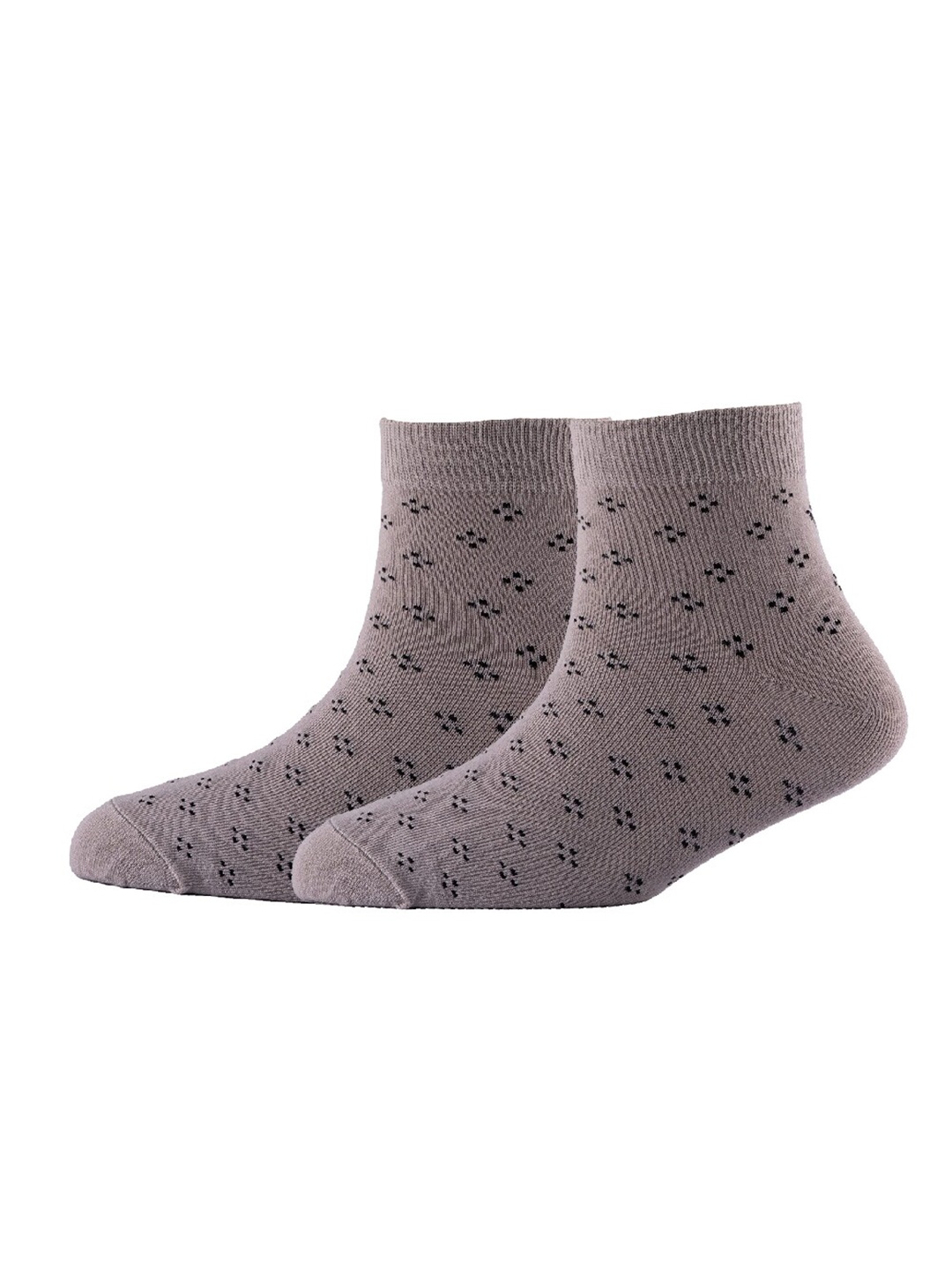 

Cotstyle Men Pack Of 2 Patterned Cotton Above Ankle Length Socks, Brown