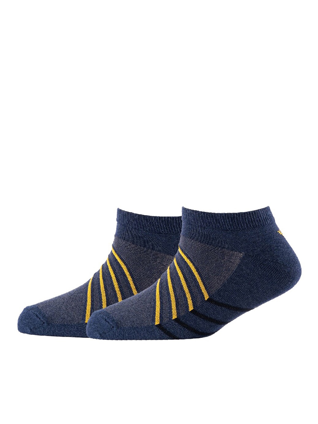 

Cotstyle Men Pack Of 2 Patterned Cotton Ankle Length Socks, Blue