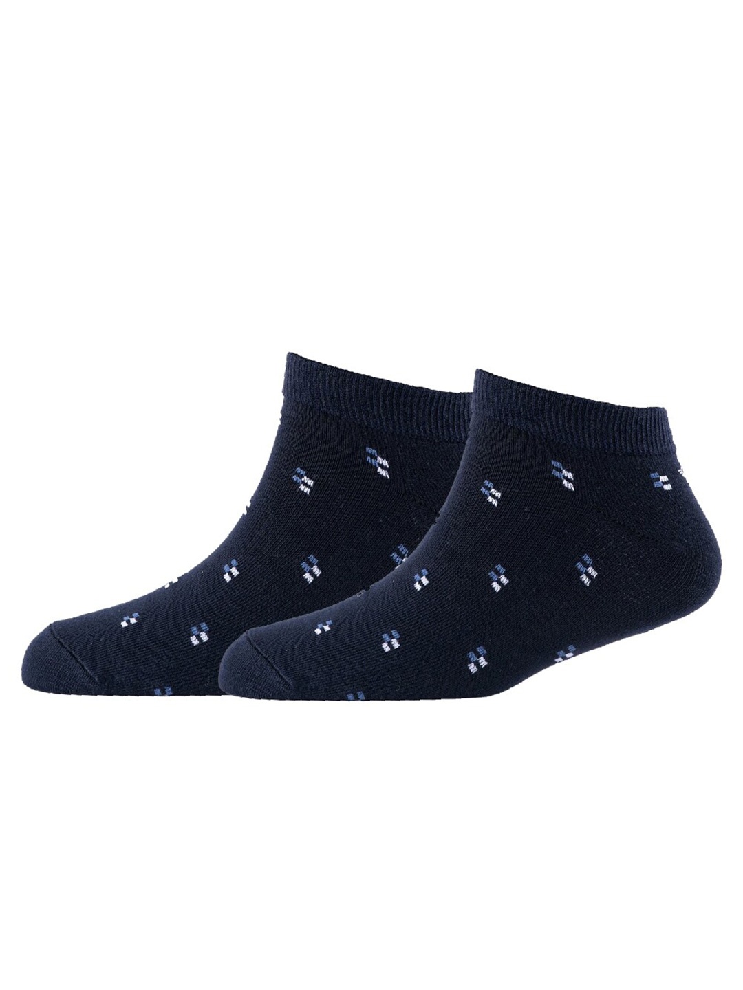 

Cotstyle Men Patterned Cotton Ankle Length Socks, Navy blue