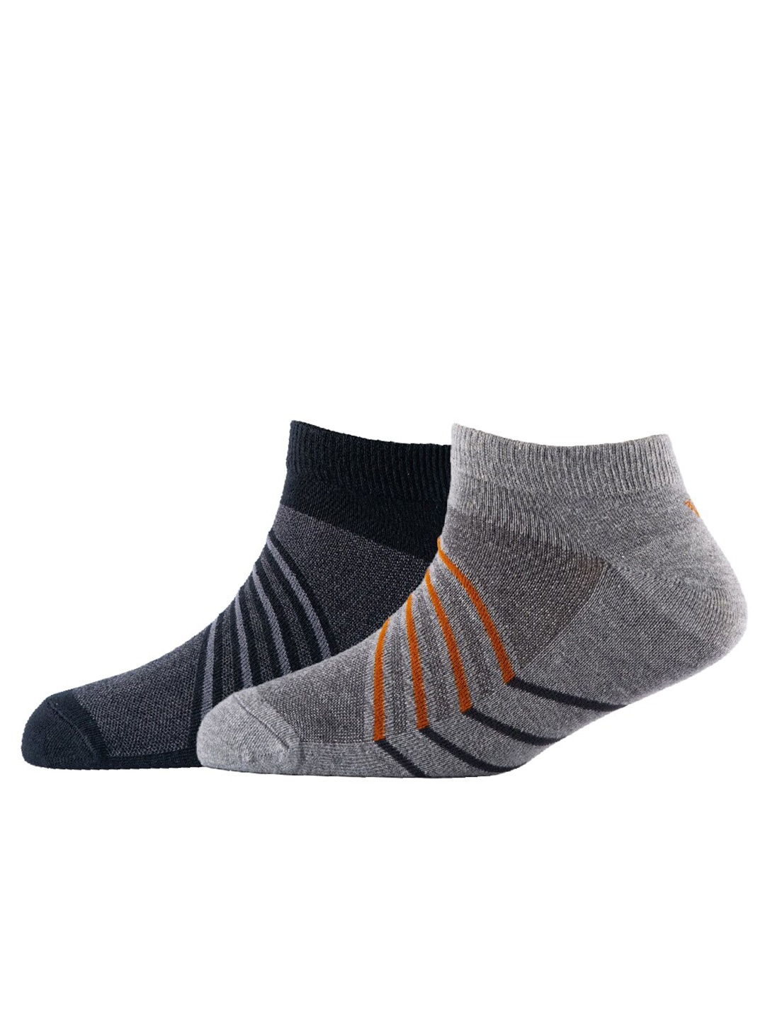 

Cotstyle Men Pack Of 2 Patterned Cotton Ankle Length Socks, Black