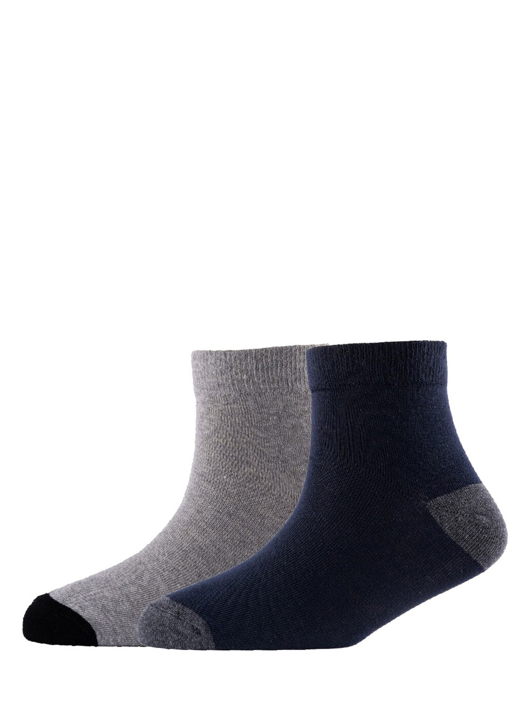 

Cotstyle Men Pack of 2 Cotton Ankle-Length Socks, Navy blue