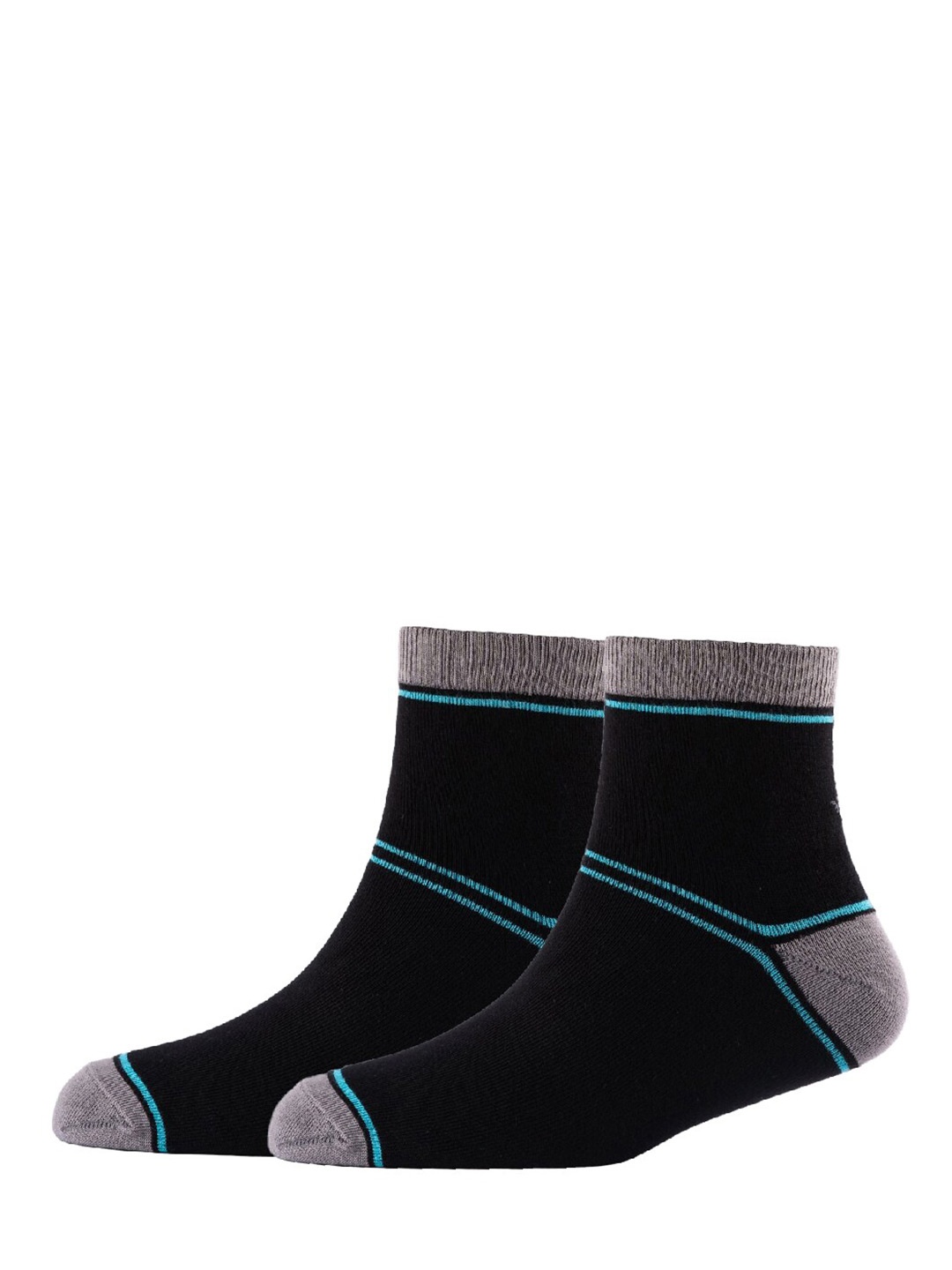 

Cotstyle Men Patterned Cotton Ankle Length Socks, Black