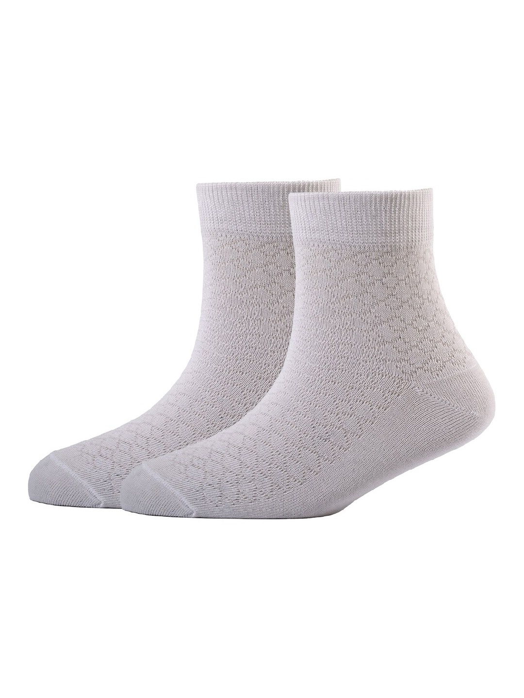 

Cotstyle Men Pack Of 2 Patterned Cotton Ankle Length Socks, White