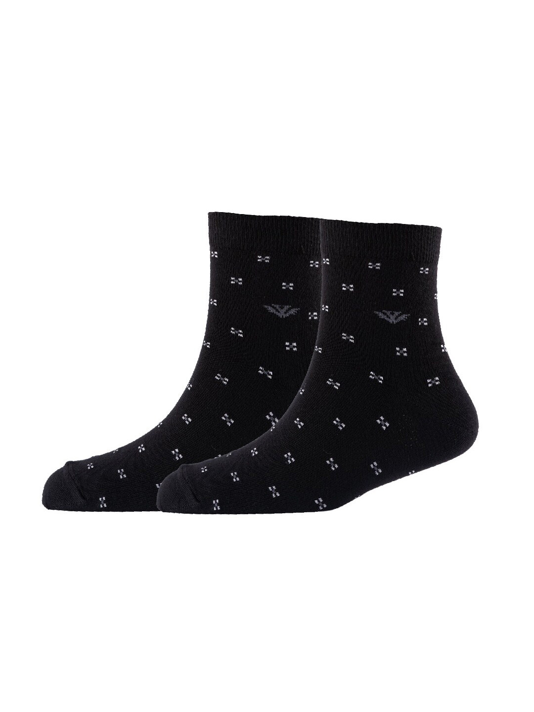 

Cotstyle Men Patterned Cotton Ankle Length Socks, Black