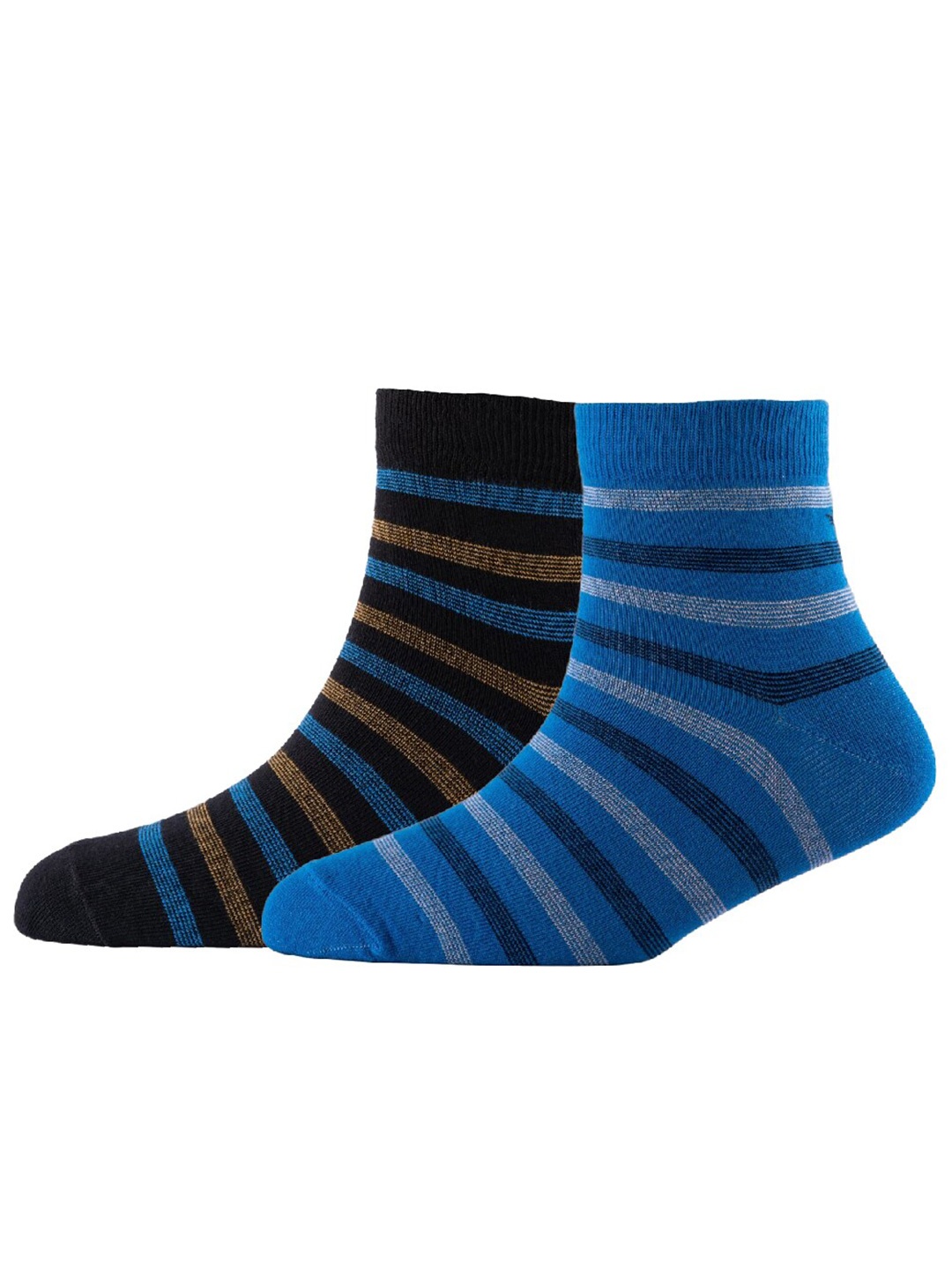 

Cotstyle Men Pack Of 2 Patterned Cotton Ankle Length Socks, Black
