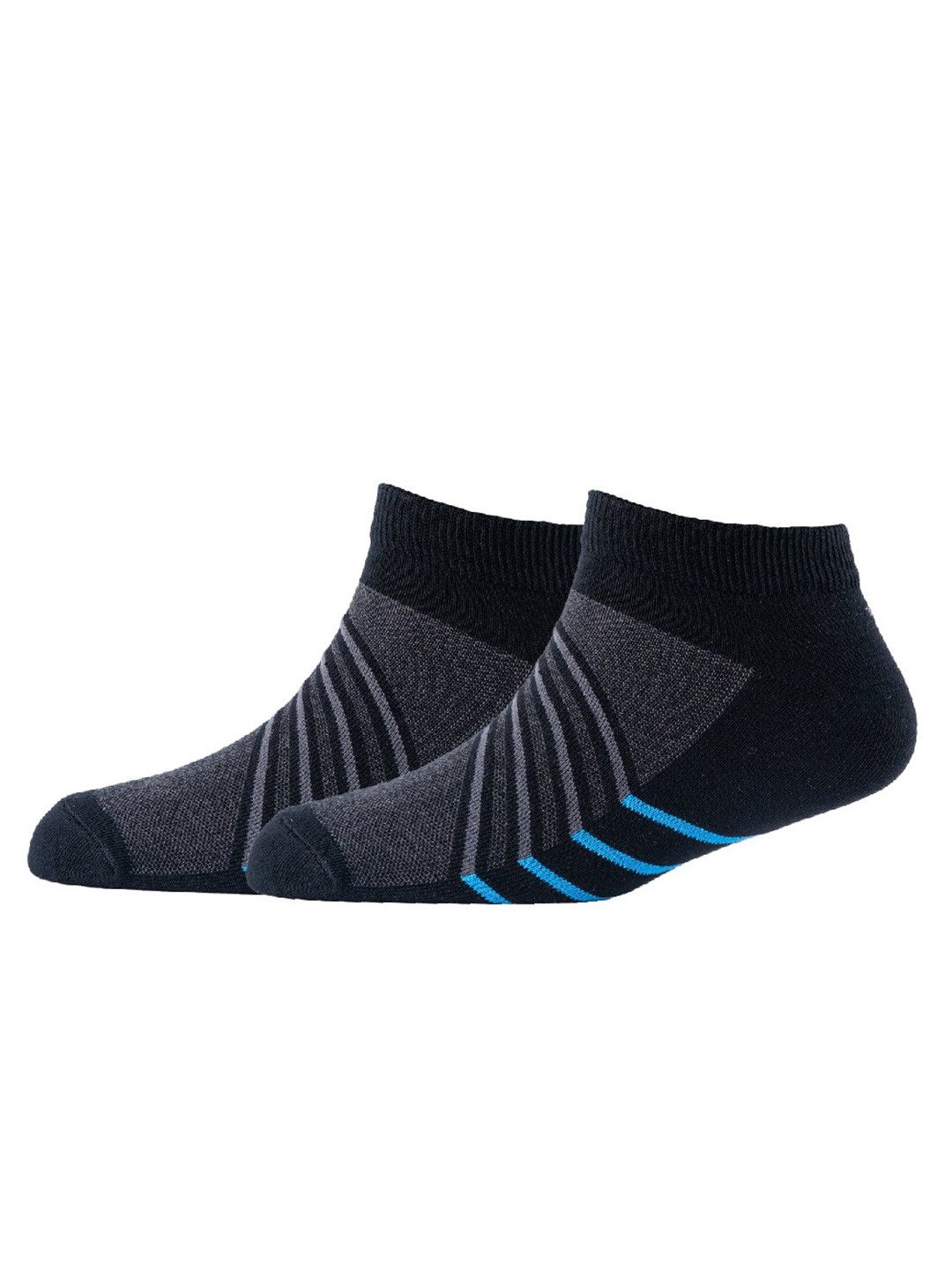 

Cotstyle Men Pack Of 2 Patterned Cotton Ankle Length Socks, Black