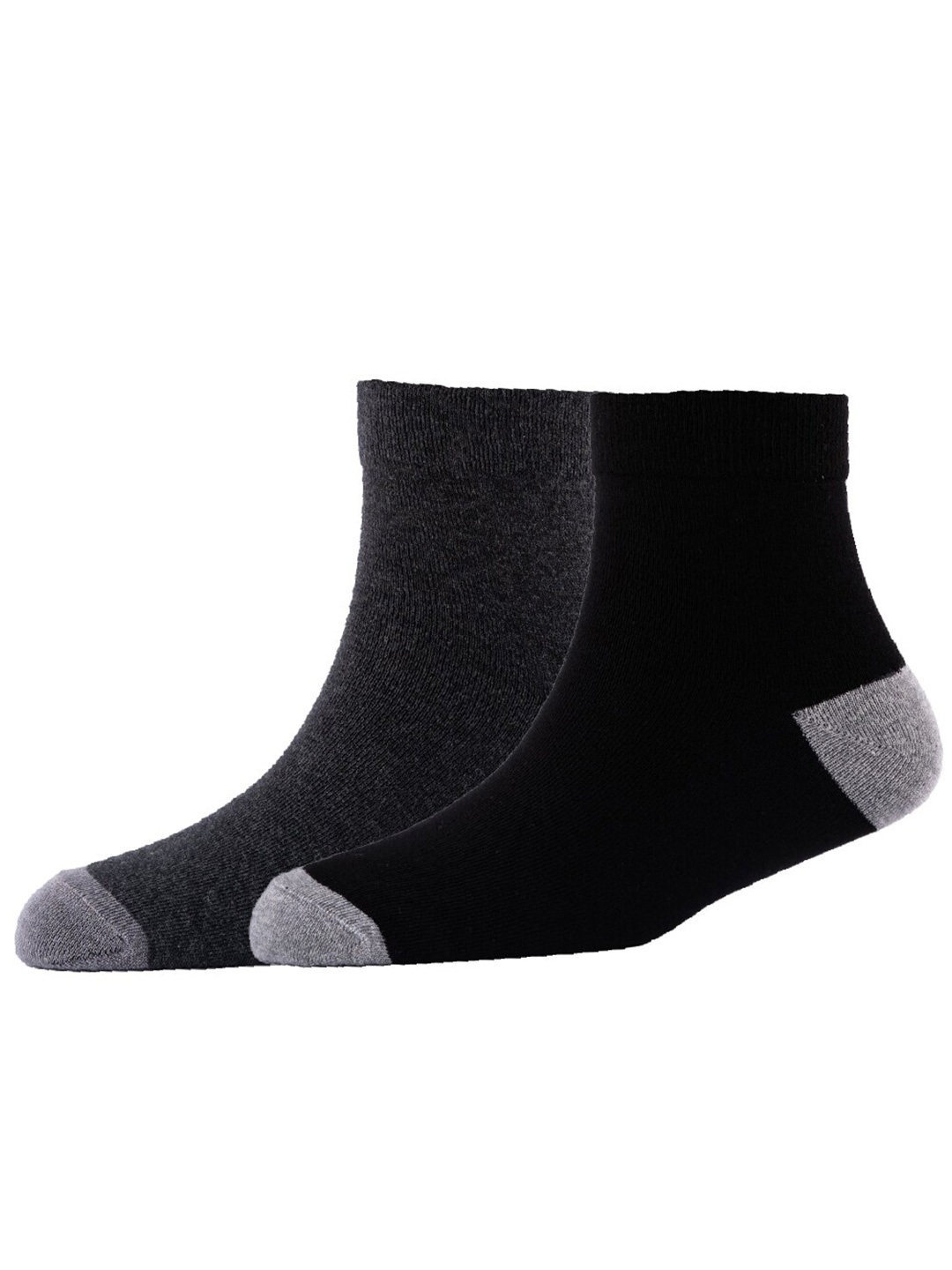 

Cotstyle Men Pack Of 2 Cotton Ankle Length Socks, Black