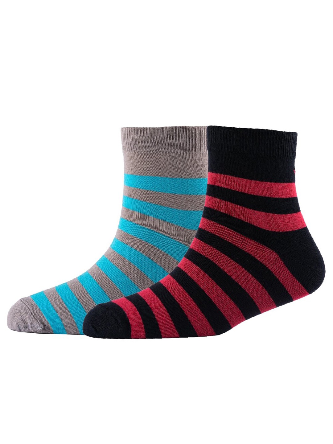 

Cotstyle Men Pack Of 2 Patterned Cotton Ankle Length Socks, Grey