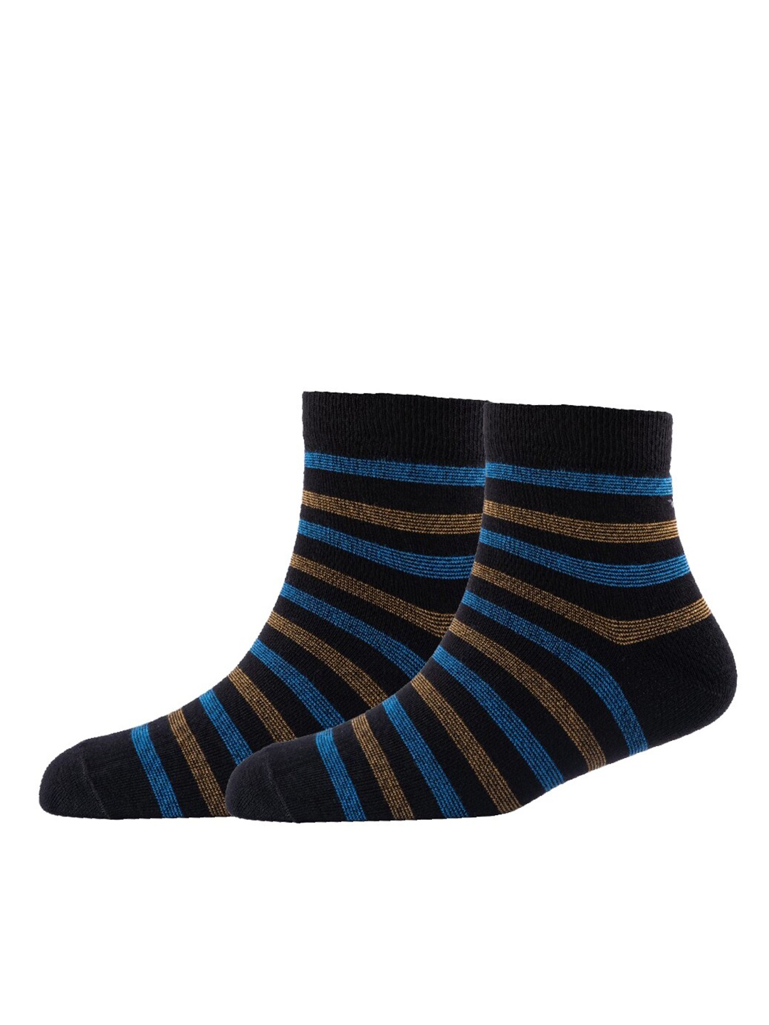 

Cotstyle Men Pack Of 2 Patterned Cotton Ankle Length Socks, Black