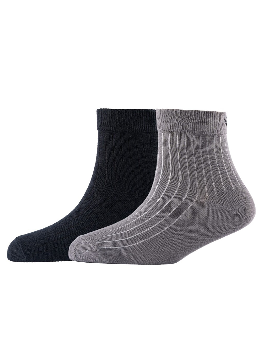 

Cotstyle Pack Of 2 Striped Cotton Ankle Length Socks, Black