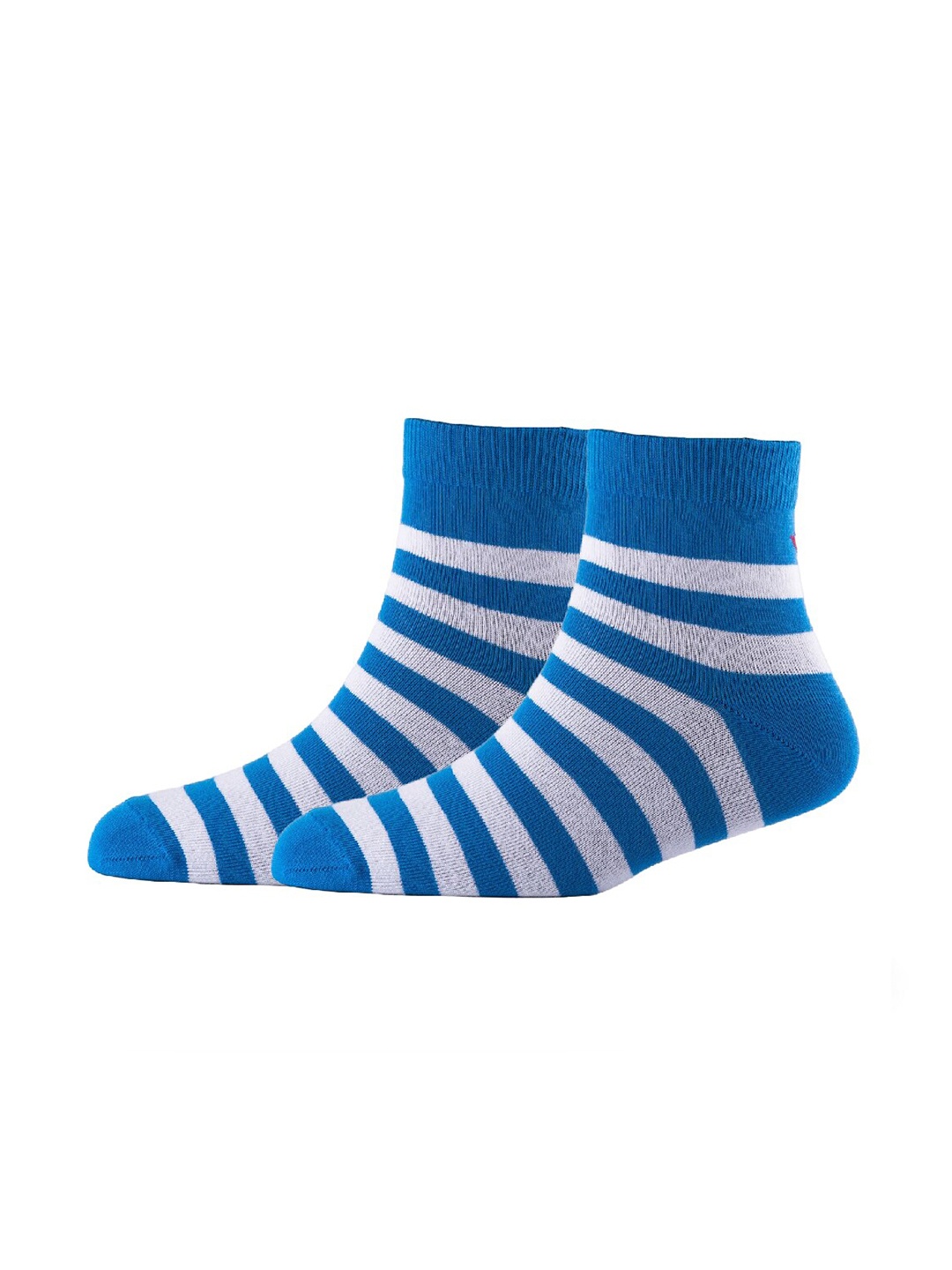 

Cotstyle Men Striped Cotton Ankle Length Socks, Blue