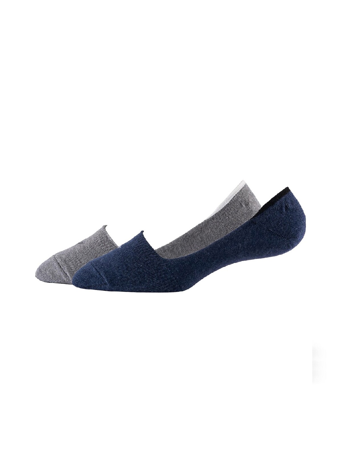 

Cotstyle Men Pack Of 2 Cotton Shoe Liner-Length Socks, Grey