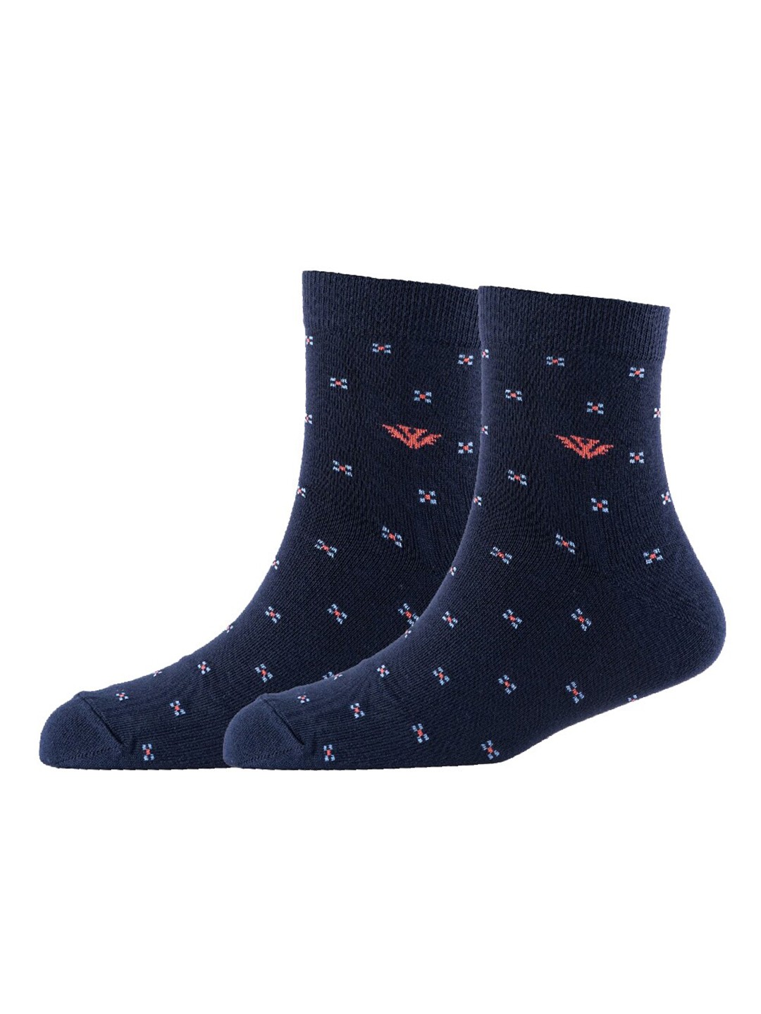 

Cotstyle Men Pack Of 2 Patterned Cotton Ankle Length Socks, Blue