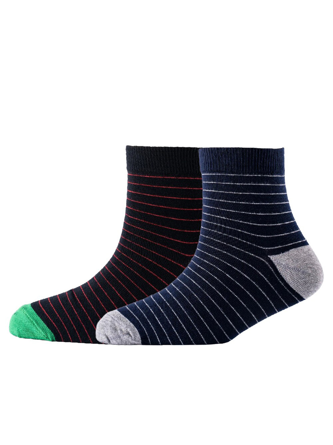 

Cotstyle Men Pack Of 2 Patterned Cotton Above Ankle Length Socks, Red