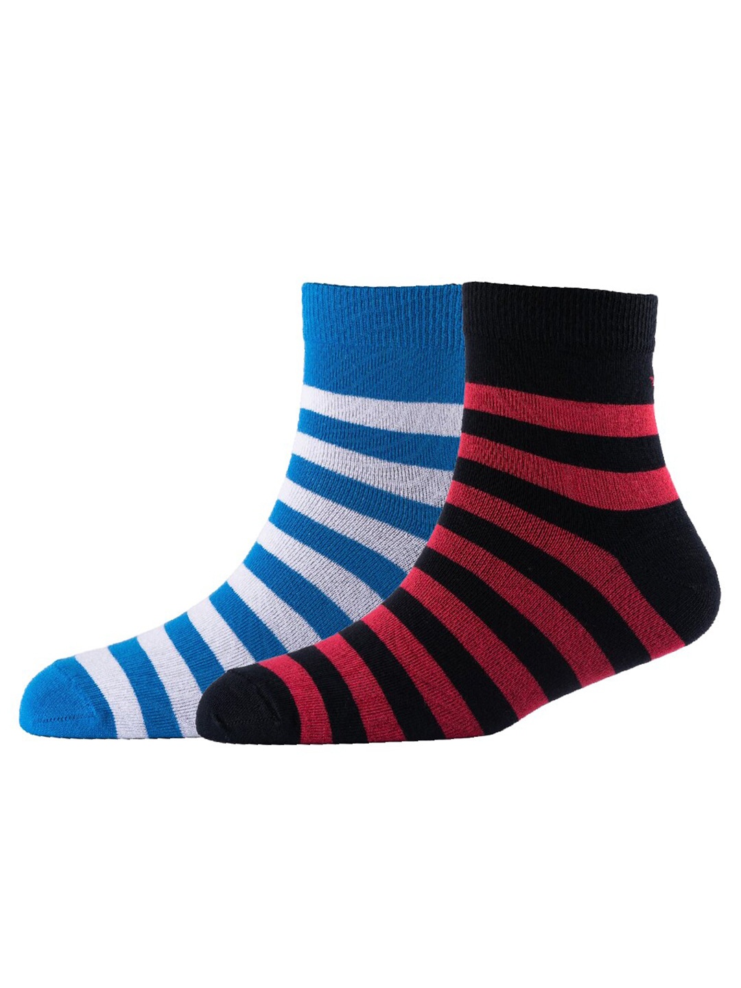 

Cotstyle Men Pack Of 2 Patterned Cotton Ankle Length Socks, Blue