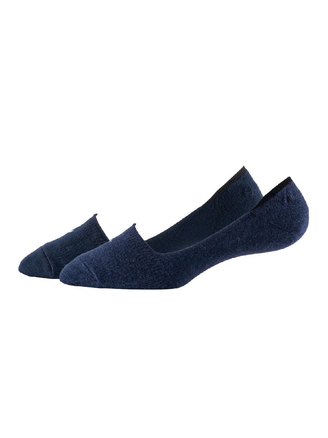 

Cotstyle Men Pack Of 2 Cotton Shoe Liner Socks, Navy blue