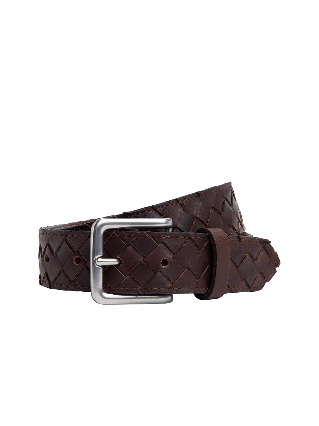 

HACKETT LONDON Men Textured Leather Belt, Brown