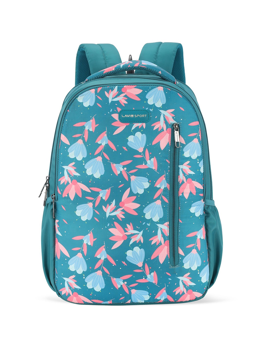 

LAVIE SPORT Girls Floral Printed Padded Backpack, Teal