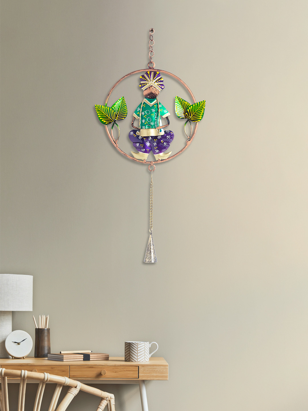 

Golden Peacock Blue & Green Metallic Abstract Wall Decor