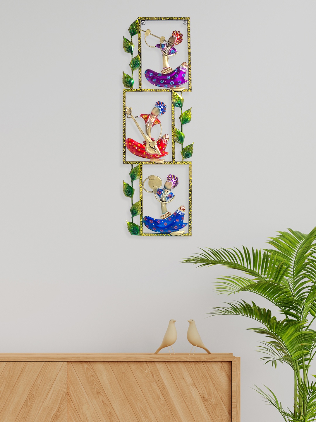 

Golden Peacock Purple & Red Metallic Abstract Wall Decor