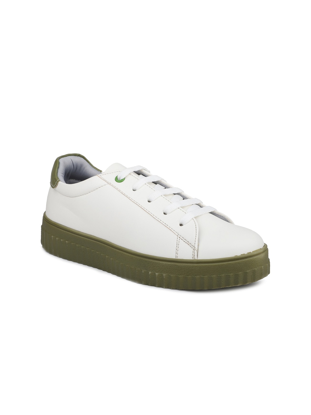

Inc 5 Women Contrast Sole Lace-Up Sneakers, White