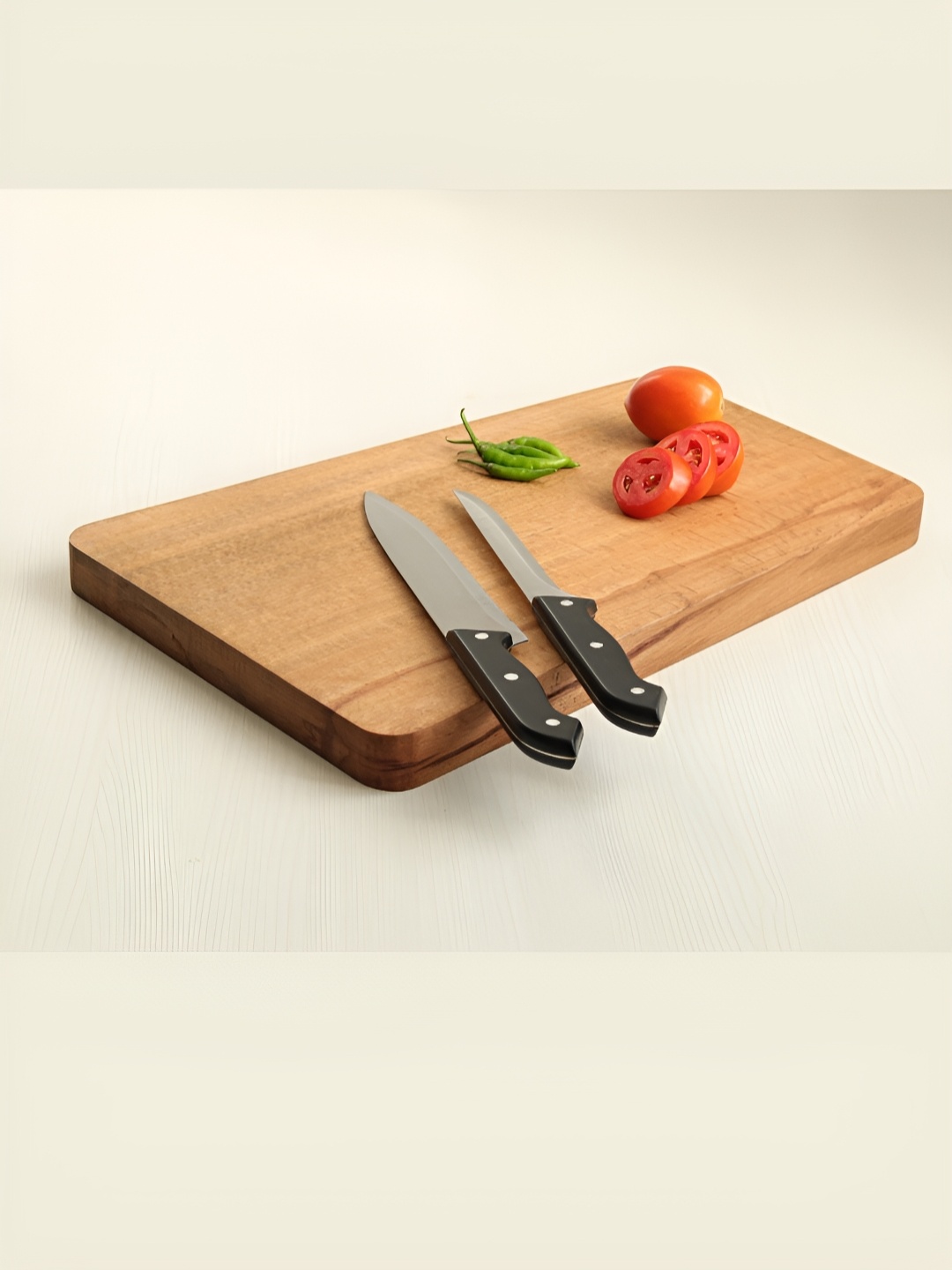 

Mirai Woods Brown Wooden Rectangular Chopping and Cutting Board