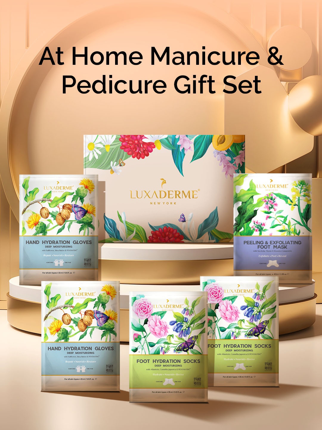 

LuxaDerme At Home Manicure & Pedicure Gift Set, Multi