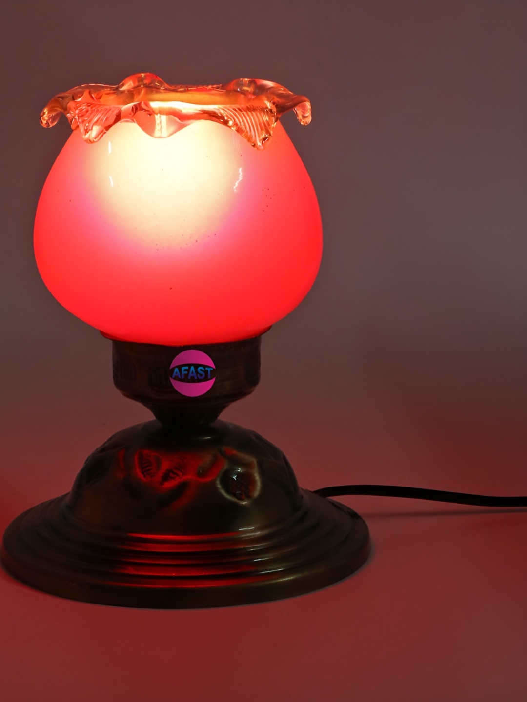 

Afast Pink Glass Table Lamp with Adjustable Cord