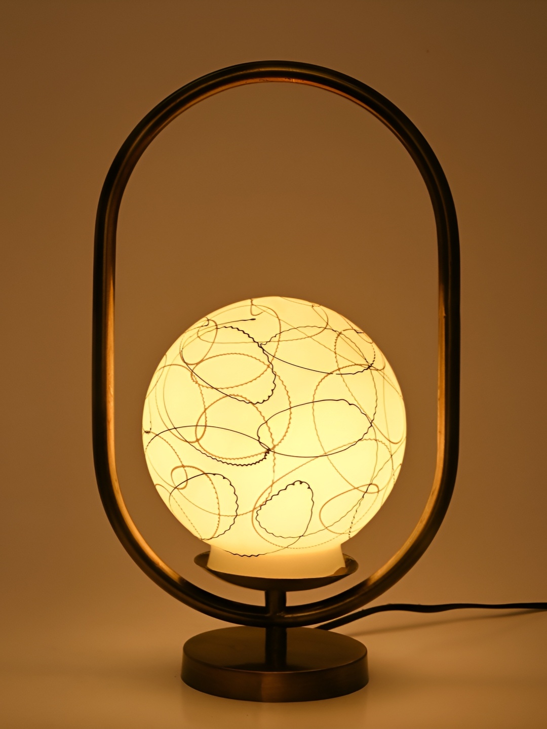 

Afast White Glass Table Lamp with Adjustable Cord